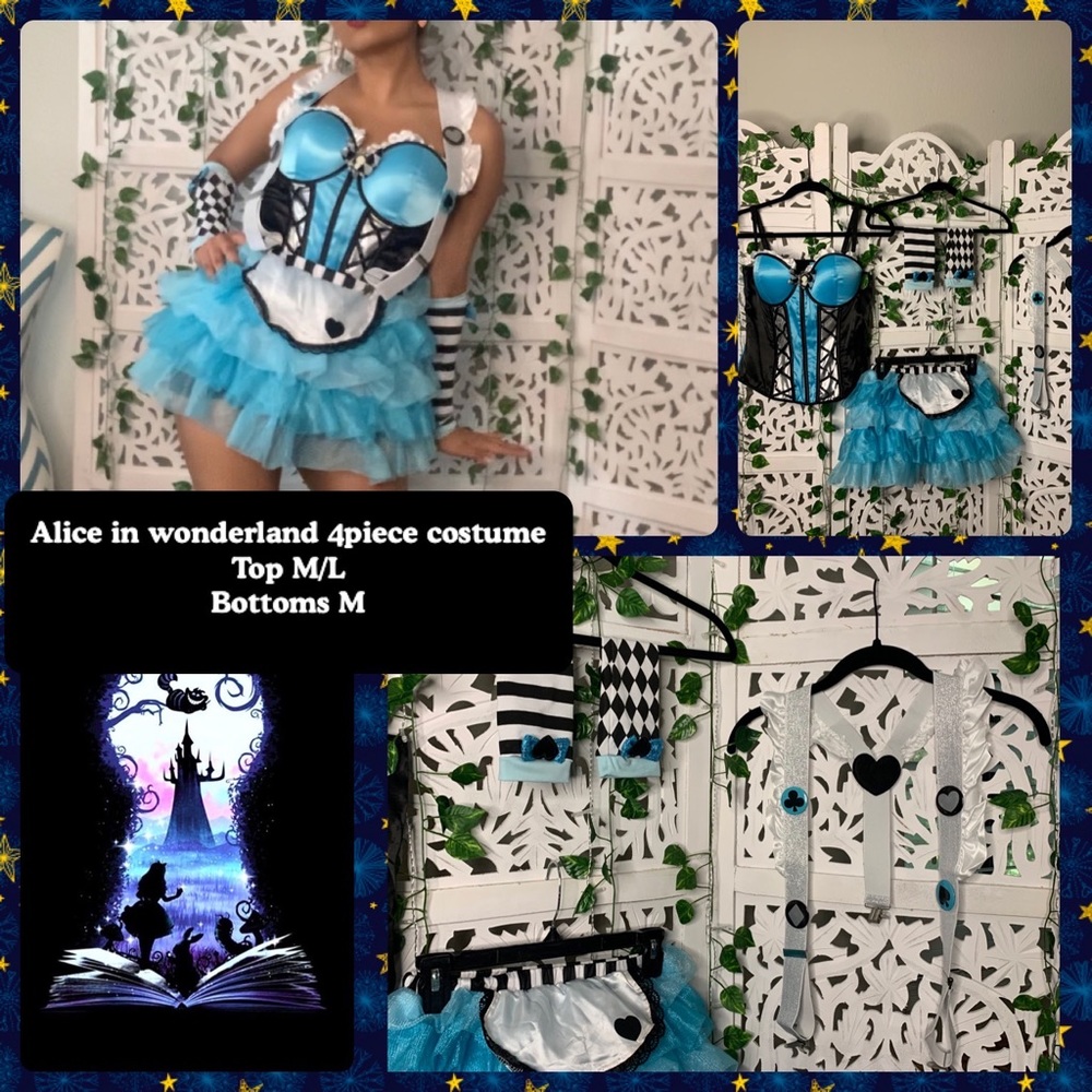 Alice in wonderland costume complete set size M/L ♦️♣️♥️♠️